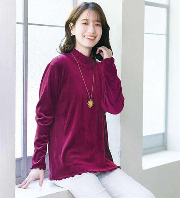 ルフラン（ルフラン）の「【４色組】ふわっ。とろ。裏ファープルオーバー（カットソー）」｜詳細画像