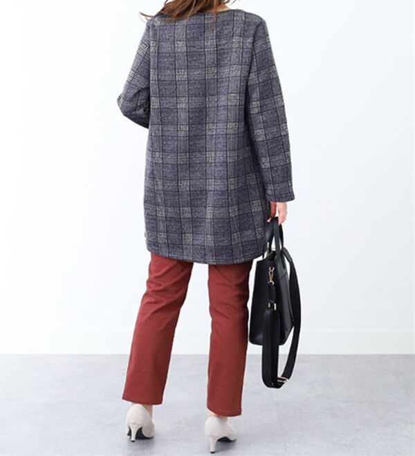 BELLUNA（ベルーナ）の「裏起毛素材チェック柄チュニック（チュニック）」｜詳細画像