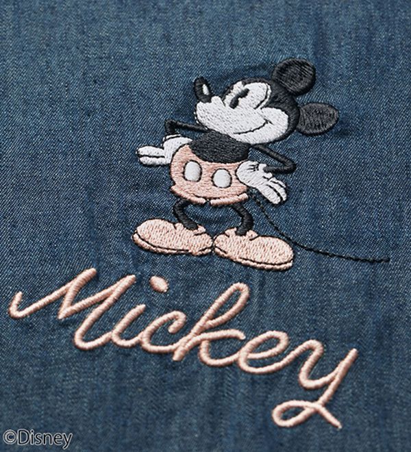 BELLUNA（ベルーナ）の「＜Ｄｉｓｎｅｙ＞【ミッキー】飛ばし刺しゅうデニムシャツジャケット（シャツ）」｜詳細画像
