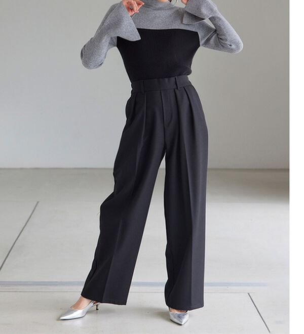 RANAN（ラナン）の「＜ムースタッチ＞洗える！バイカラータートルリブニット（ニット・セーター）」｜詳細画像