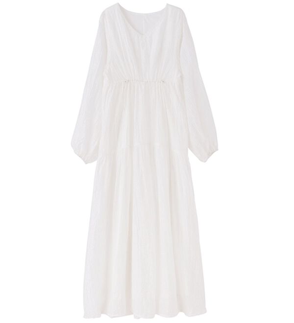 RANAN（ラナン）の「シアーチェックドロストギャザーティアードワンピ（その他ワンピース）」｜詳細画像