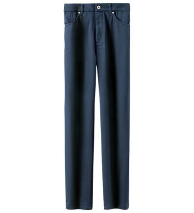 BELLUNA（ベルーナ）の「サラリ快適！蓄熱綿サテンストレッチカラーパンツ（フルレングスパンツ）」