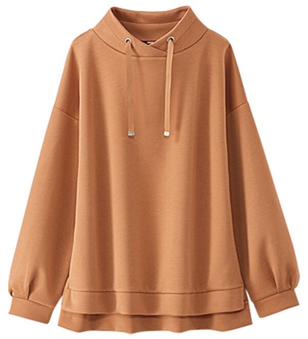 BELLUNA（ベルーナ）の「上品見えとろみワイドネックプルオーバー（カットソー）」｜コーラル