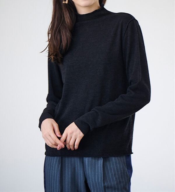 RANAN（ラナン）の「前後２ＷＡＹ！メロウ使いニットソーフリルプルオーバー（カットソー）」｜詳細画像