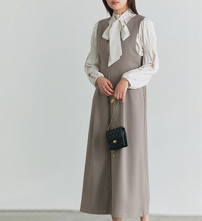 Pierrot（ピエロ）の「ウエストマークジャンパースカート（ジャンパースカート）」