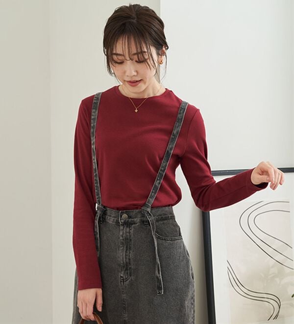 BELLUNA（ベルーナ）の「《ＨｕｇＲｅａｍコットン》オーガニックコットン１００％プルオーバー（Tシャツ）」｜詳細画像