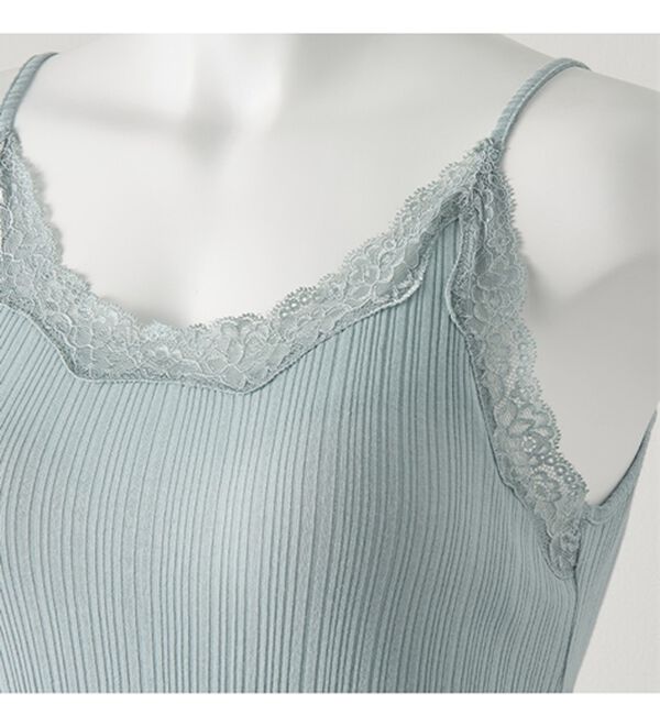 YU'NOW（ユナウ）の「カップ付ランダムリブバックオープンキャミ（ブラトップ・カップ付きインナー）」｜詳細画像