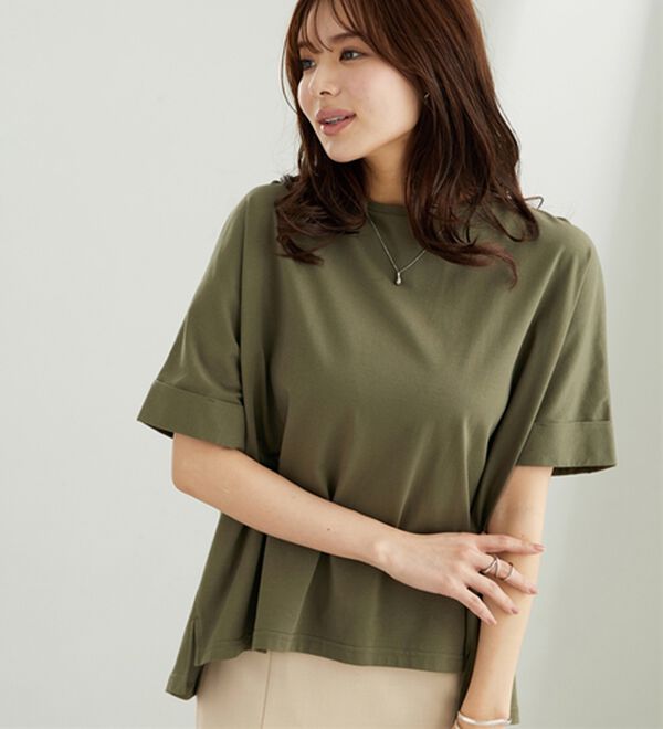 BELLUNA（ベルーナ）の「ヒンヤリ実感！大人顔サマ見えゆったりＴシャツ（Tシャツ）」｜詳細画像