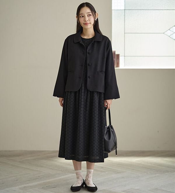 BELLUNA（ベルーナ）の「サークルレースタック使いゆったりワンピース（その他ワンピース）」｜詳細画像