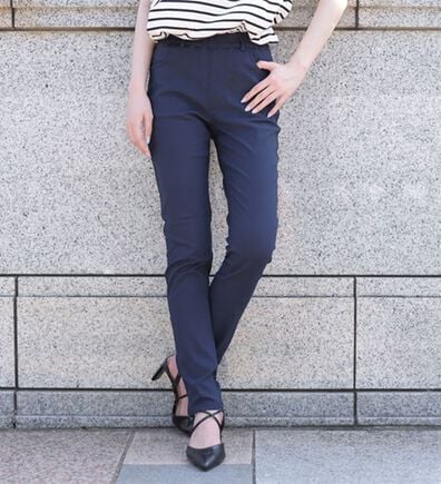 A HAPPY MARILYN（アハッピーマリリン）の「【Ｍ～８Ｌ】【選べる丈】のび～る ストレッチ ツイル 魔法の 美脚レギンスパンツ（スリム・スキニーパンツ）」