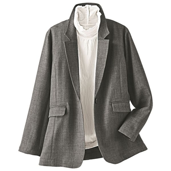 楽スタフィット＞ツイード調テーラードジャケット - ベルーナ【公式】