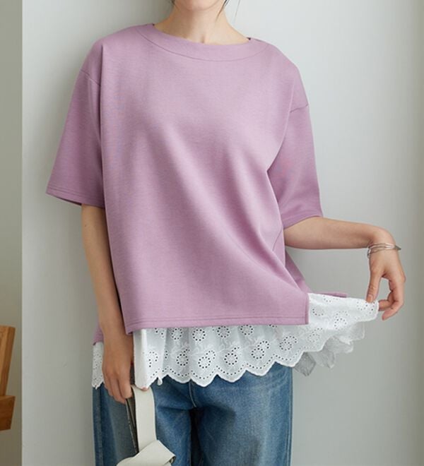 BELLUNA（ベルーナ）の「裾レース使いレイヤード用タンクトップ（タンクトップ・キャミソール）」｜詳細画像