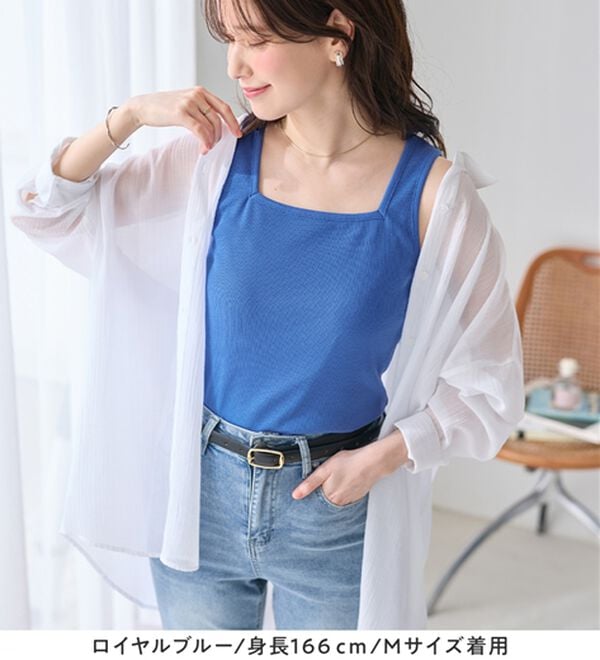 Viola e Viola（ヴィオラ エ ヴィオラ）の「保冷剤ポケット付スクエアタンクトップ（タンクトップ・キャミソール）」｜詳細画像