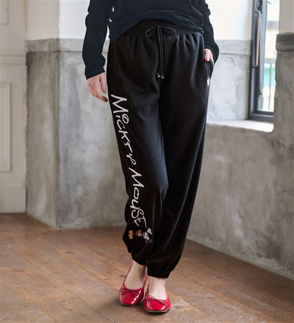 BELLUNA（ベルーナ）の「＜Ｄｉｓｎｅｙ＞【ミッキー】裾ゴム入り裏毛スウェットパンツ（その他パンツ）」｜詳細画像