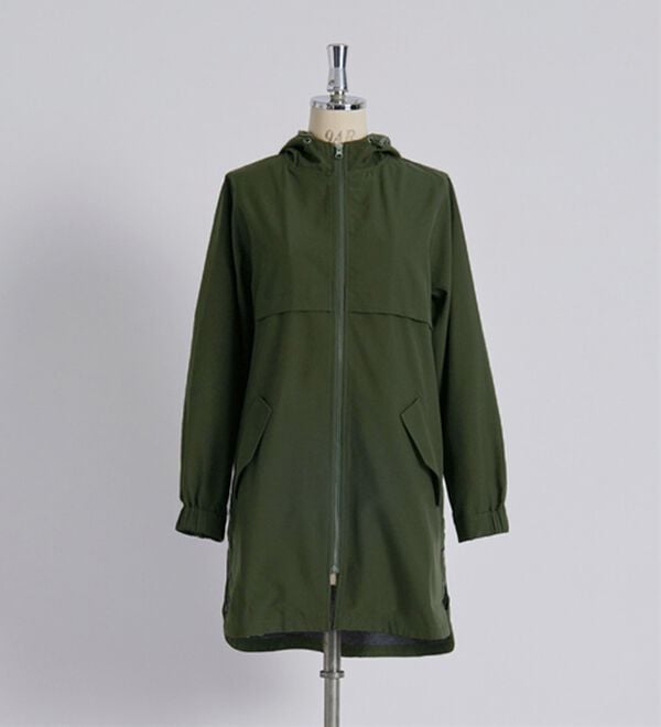 BELLUNA（ベルーナ）の「はっ水加工ボンディング素材ロング丈パーカー（ハーフコート）」｜詳細画像