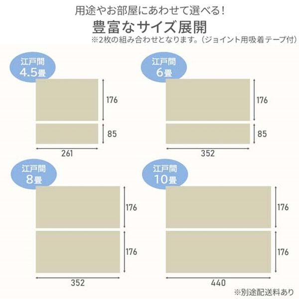 iellio（イエリオ）の「多機能クッションフロアシート＜簡単ロール式・フローリング調・防水・はっ水・日本製・抗菌・防カビ・防炎＞（カーペット）」｜詳細画像