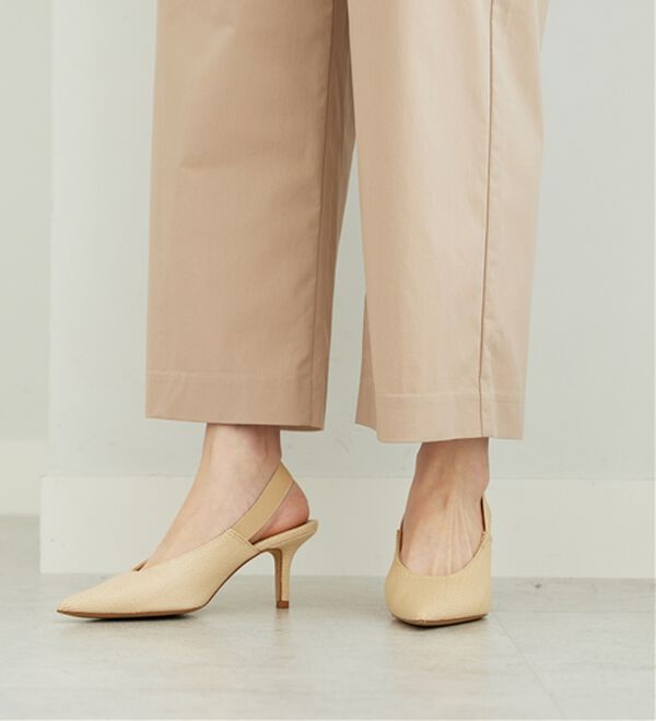 BELLUNA（ベルーナ）の「サラリ綿混ボタン使いワイドパンツ（ワイドパンツ・ガウチョ）」｜詳細画像