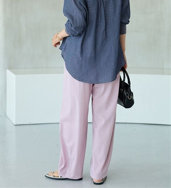 BELLUNA（ベルーナ）の「さらっと肌離れ！ひんやりカーブパンツ（ワイドパンツ・ガウチョ）」｜詳細画像