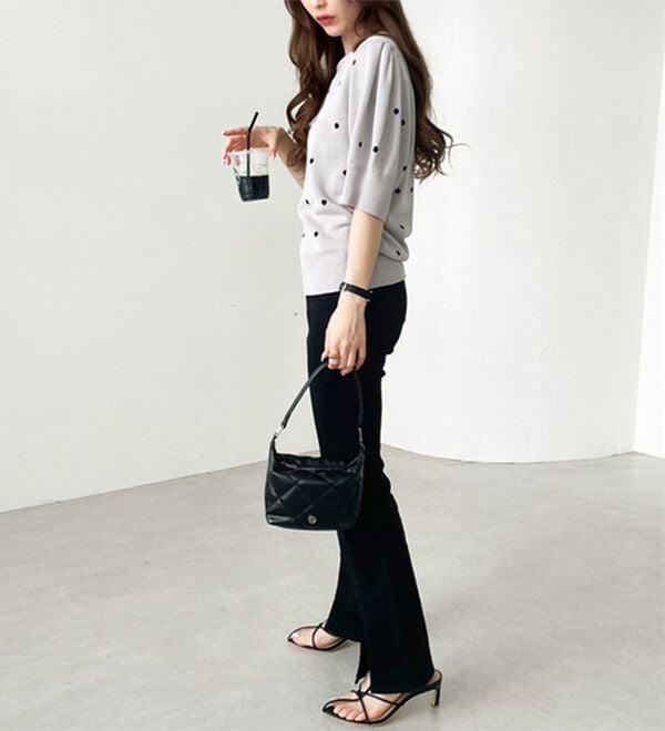 GeeRA（ジーラ）の「ドット柄ジャガードトップス（ニット・セーター）」｜詳細画像