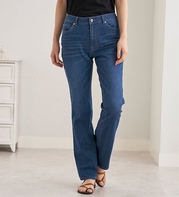 BELLUNA（ベルーナ）の「ヒンヤリ冷感！ライトオンスジーンズ（フルレングスパンツ）」｜詳細画像