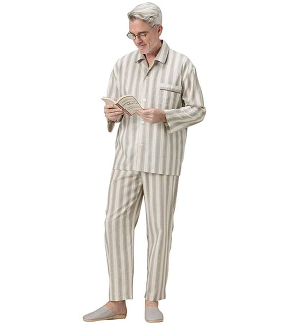 「【２着組】日本製綿１００％播州しじらパジャマ（メンズルームウェア）」｜詳細画像