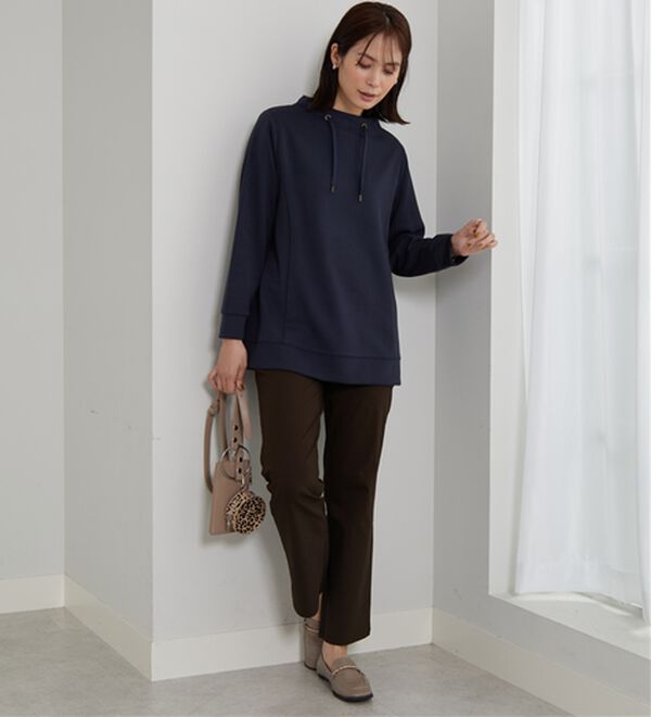 BELLUNA（ベルーナ）の「綿タッチハイパー美脚フレアーパンツ（フルレングスパンツ）」｜詳細画像