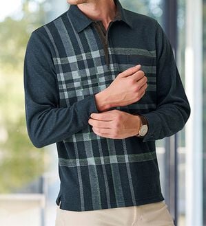 「マイナス５歳の大人格上げジャカードポロ（メンズポロシャツ）」｜詳細画像