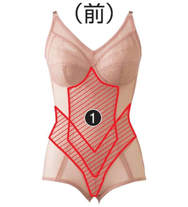 LAVIENNE（ラヴィエンヌ）の「【２色組】すっきりボディスーツ（ボディスーツ・シェイパー）」｜詳細画像