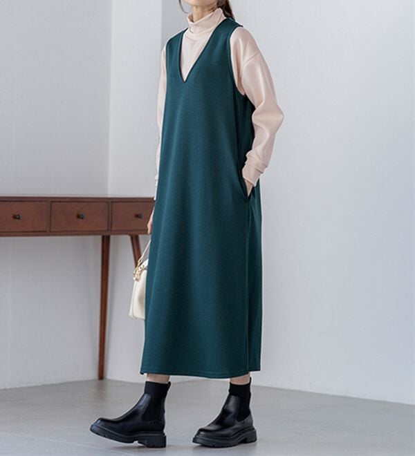 BELLUNA（ベルーナ）の「リブ使いがかわいい裏起毛トレーナー（チュニック）」｜詳細画像