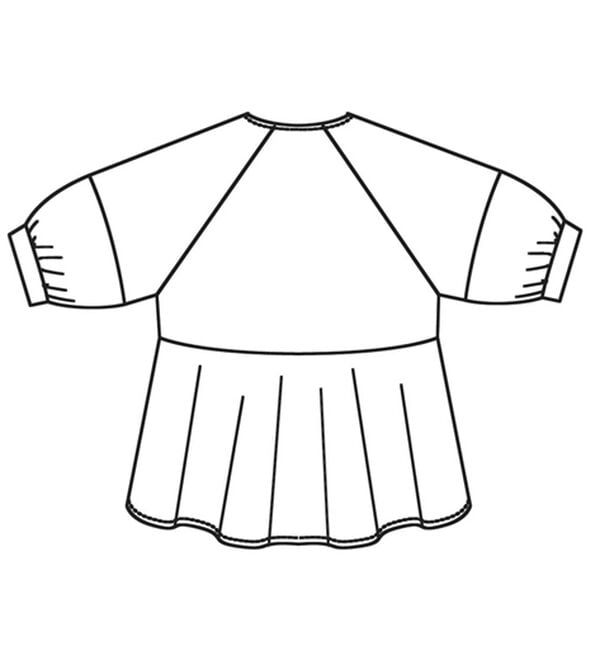 BELLUNA（ベルーナ）の「サッカー素材タック使いランタン袖プルオーバー（カットソー）」｜詳細画像