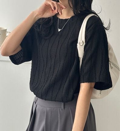 GeeRA（ジーラ）の「シャギージャカードＴシャツ（カットソー）」