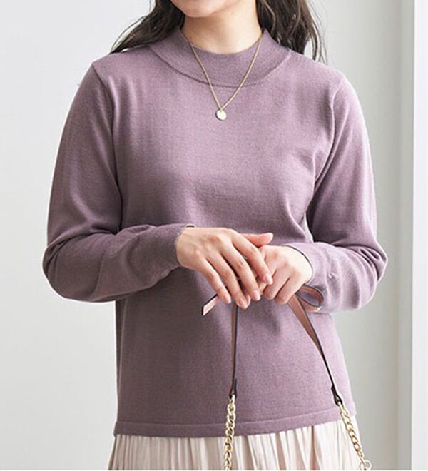 BELLUNA（ベルーナ）の「洗える！メリノウール１００％ハイネックセーター（ニット・セーター）」｜詳細画像