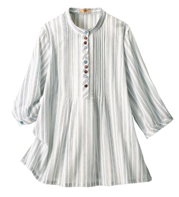 ルフラン（ルフラン）の「【３色組】ドビーストライプブラウス＜ルオナル＞（ブラウス）」｜詳細画像