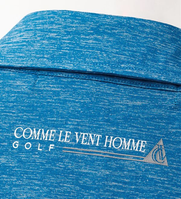 「＜コムルヴァン・オム・ゴルフ＞杢調ドライポロシャツ（メンズポロシャツ）」｜詳細画像