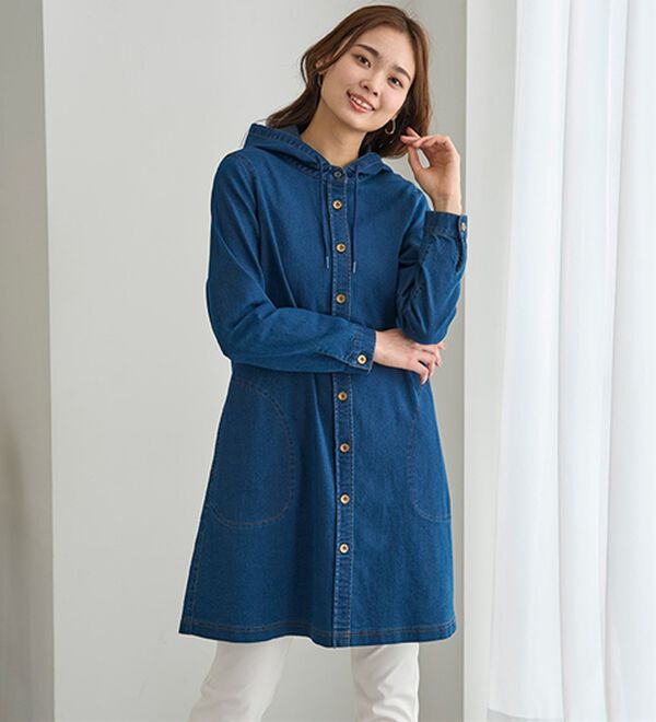 BELLUNA（ベルーナ）の「ストレッチデニムフードブルゾン（ブルゾン）」｜詳細画像