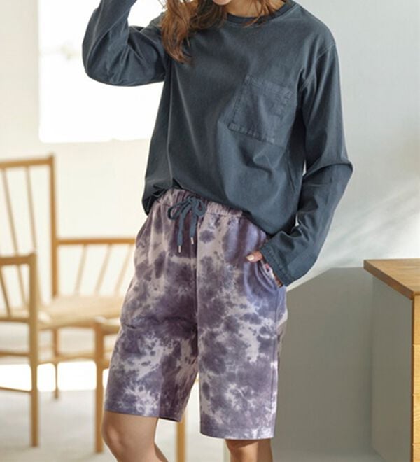 YU'NOW（ユナウ）の「【上下２点セット】ＵＳＡコットンＴシャツ＆パンツセット＜ユニセックス＞（パジャマ・ルームウェア）」｜詳細画像