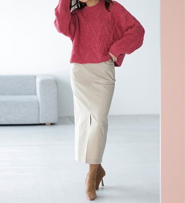 RANAN（ラナン）の「ビッグケーブル短丈ニット（ニット・セーター）」｜詳細画像