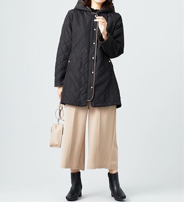 BELLUNA（ベルーナ）の「ツイルストレッチ素材ワイドパンツ（その他パンツ）」｜詳細画像