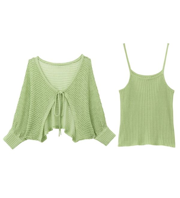 GeeRA（ジーラ）の「ボレロカーディガン＆キャミセット（アンサンブル）」｜詳細画像