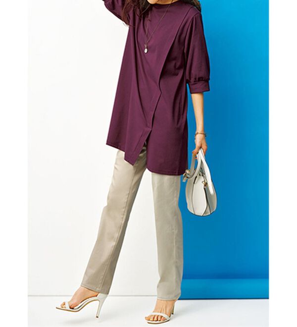 BELLUNA（ベルーナ）の「汗ジミ対策！スリットデザインチュニック（チュニック）」｜詳細画像