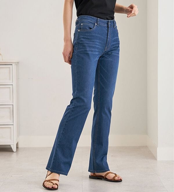 BELLUNA（ベルーナ）の「ヒンヤリ冷感！ライトオンスジーンズ（フルレングスパンツ）」｜詳細画像