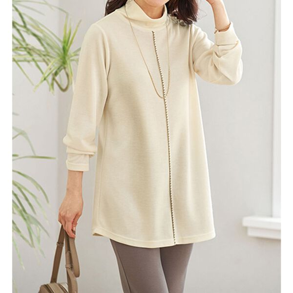 BELLUNA（ベルーナ）の「ステッチデザインハイネックチュニック（チュニック）」｜詳細画像