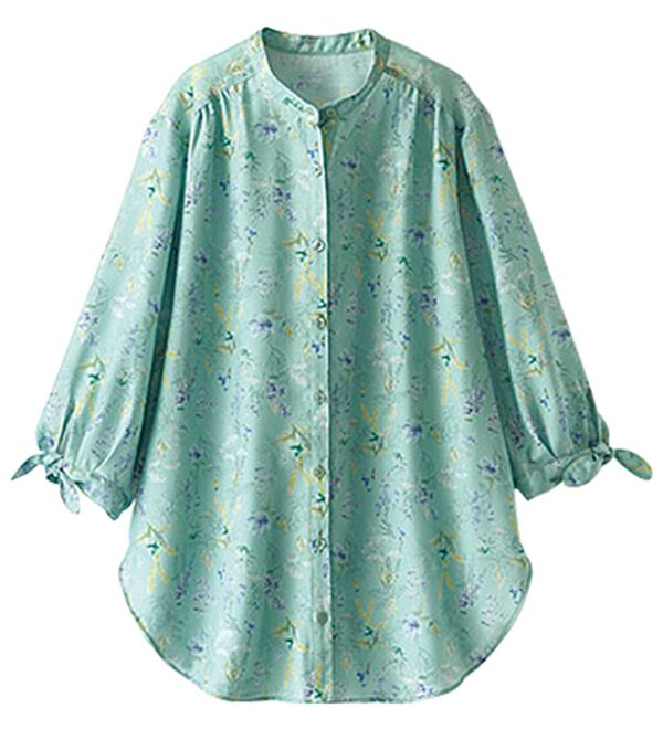 BELLUNA（ベルーナ）の「涼感柔らか袖リボンチュニック（チュニック）」｜詳細画像