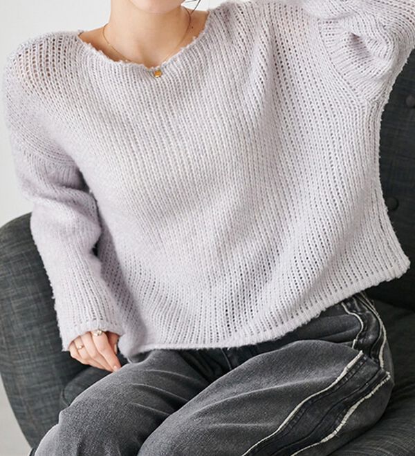 モヘアタッチローゲージシアーニット - ベルーナ【公式】