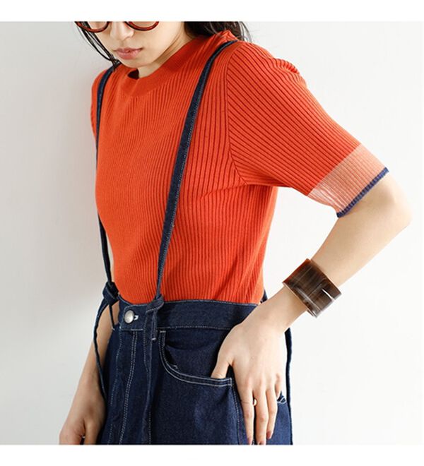 GeeRA（ジーラ）の「『ドラマ着用商品』 袖口シアーリブニット（ニット・セーター）」｜詳細画像