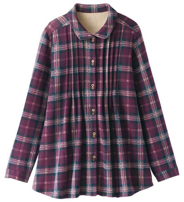 BELLUNA（ベルーナ）の「まるで着る毛布！静電防止付裏ファーブラウス（チュニック）」｜詳細画像