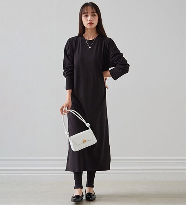 RANAN（ラナン）の「【レギンス付】＜ＢＣ＞綿１００％オーバーシルエットワンピース（その他ワンピース）」｜詳細画像