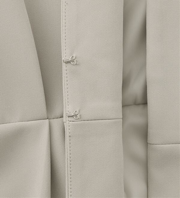 RANAN（ラナン）の「【２点セット】防シワ！ノーカラーペプラムパンツスーツ（パンツスーツ）」｜詳細画像