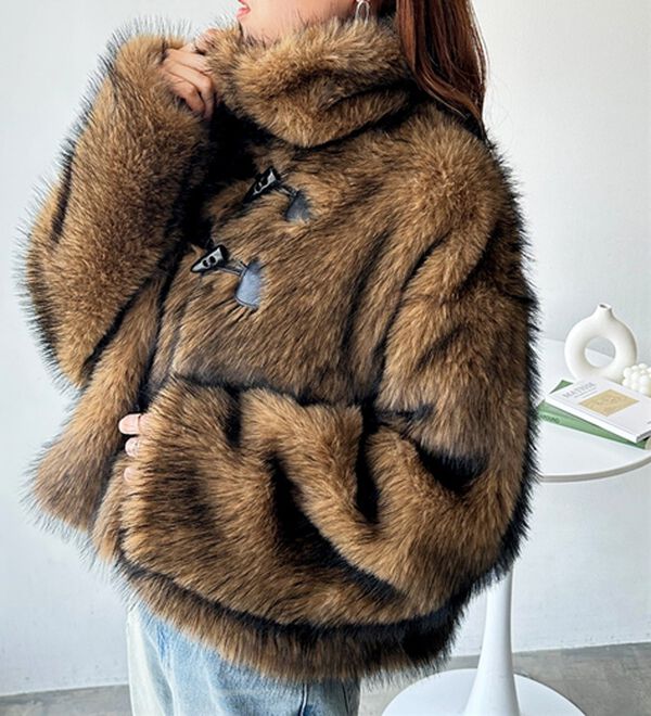 GeeRA（ジーラ）の「ミックスファートグル付ブルゾン（ブルゾン）」｜ライトブラウン