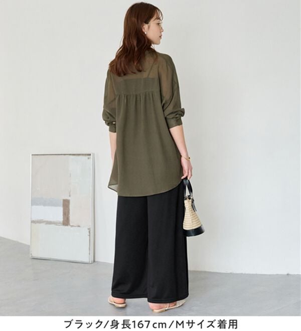 Viola e Viola（ヴィオラ エ ヴィオラ）の「楽ちんきれい美脚ワイドパンツ（ワイドパンツ・ガウチョ）」｜詳細画像
